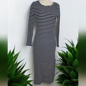 ‼️NEW IN‼️Stretchy Navy-White Striped Dress Size S